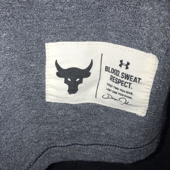 Under Armour Shirt Mens 2XL Gray Project Rock Loose Henley 3/4 Sleeve Heatgear - Picture 3 of 7